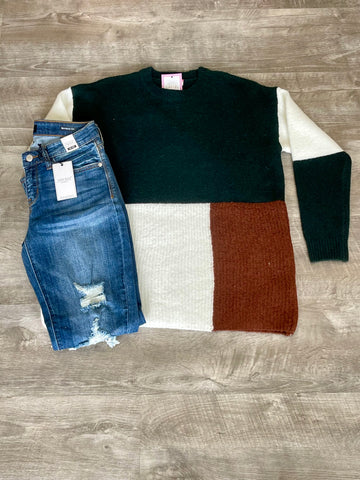 Jess Color Block Sweater