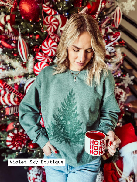 Monochrome Christmas Tree Sweatshirt