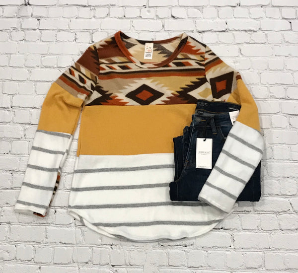 Aztec Mustard Sweater