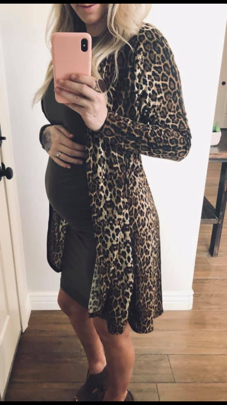 Leopard Cardigan - Brown