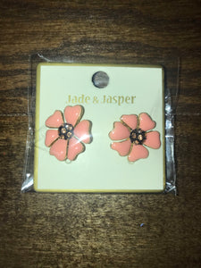 Earrings - Pink flower